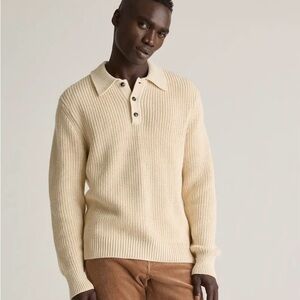 Quince Men’s Cotton Fisherman Sweater Size L